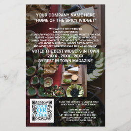 Business QR Code Dark Photo Custom Marketing Flyer