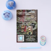 Business QR Code Dark Photo Custom Marketing Flyer (Enkel)