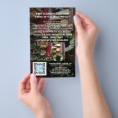 Business QR Code Dark Photo Custom Marketing Flyer (Hand)