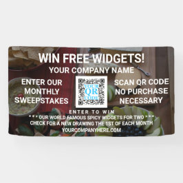 Business QR Code Donkere foto Aangepaste promotie Spandoek