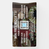 Business QR Code Donkere foto Aangepaste promotie Spandoek (Verticaal)