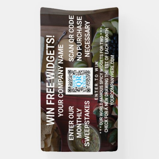 Business QR Code Donkere foto Aangepaste promotie Spandoek (Verticaal)