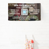 Business QR Code Donkere foto Aangepaste promotie Spandoek (Insitu)