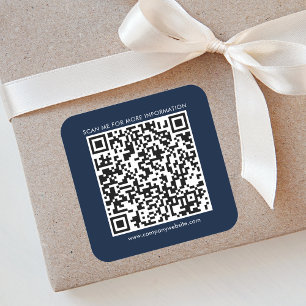 Business QR Code en Company Website Eenvoudig Vierkante Sticker