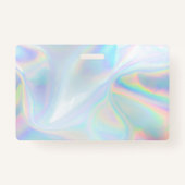 Business QR Code Holographic Makeup Artist Persone Badge (Achterkant)