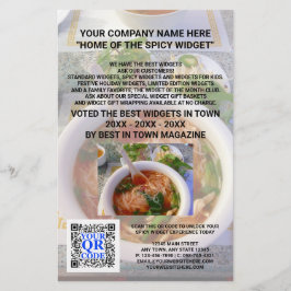 Business QR Code Licht Foto Aangepaste marketing Flyer