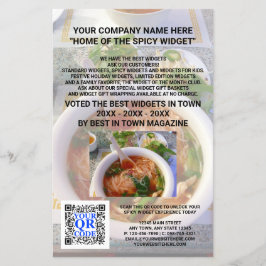 Business QR Code Licht Foto Aangepaste marketing Flyer