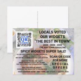 Business QR Code Light Foto Aangepast Adverteren Briefkaart