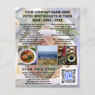 Business QR Code Light Foto Adverteren Flyer