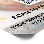 Business QR Code Light Photo Cool Trade Show Promo Poster (Hoek)