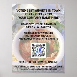 Business QR Code Light Photo Cool Trade Show Promo Poster