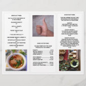 Business QR Code Light Photo Cool Tri Fold Menu (Achterkant)