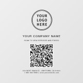 Business QR Code Logo Raamsticker (Vel)