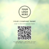 Business QR Code Logo Raamsticker (Vel 3)