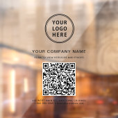 Business QR Code Logo Raamsticker (Vel 2)