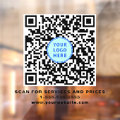 Business QR Code Logo Raamsticker (Vel 2)