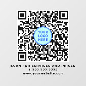 Business QR Code Logo Raamsticker (Vel)