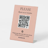 Business QR code Review Reclamebord Met Voetstuk (Voorkant)