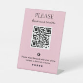 Business QR code Review Reclamebord Met Voetstuk (Voorkant)