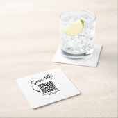 Business QR Code Scan Me Menu Custom Kartonnen Onderzetters (Insitu)