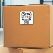 Business QR Code Vierkante Sticker