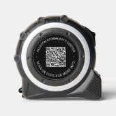 Business QR Code zwart bewerkbaar contactgegevens Rolmaat (Voorkant)