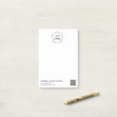 *~* Business QR Simple Minimal Logo AP8 Post-it No Post-it® Notes (Op bureau)
