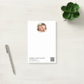 *~* Business QR Simple Minimal Photo Logo AP8 Post-it® Notes (Kantoor)