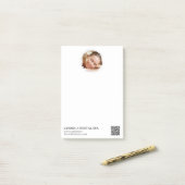 *~* Business QR Simple Minimal Photo Logo AP8 Post-it® Notes (Op bureau)