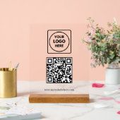 Business QR Website Logo Acrylic Sign Acryl Bord (Huwelijk)