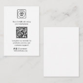 Business QR | Website & Social Media Link Informatiekaartje (Voorkant / Achterkant)