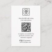 Business QR | Website & Social Media Link Informatiekaartje (Voorkant)