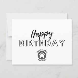 Business Real Estate Happy Birthday Briefkaart