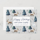 Business Real Estate Prettige feestdagen Classy Gr (Voorkant / Achterkant)