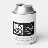 Business Rectangle Logo Text Promo QR Code Blikjeskoeler (Blikje Voorkant)