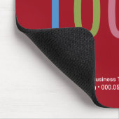 Business Red Muismat Custom Company Logo Branded (Hoek)