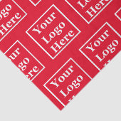 Business Red Your Logo here Pattern-Sjabloon Tissuepapier (Detail)