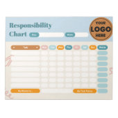 Business Responsibility Chores Chart Logo Checklis Notitieblok (Voorkant)