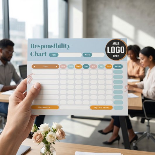 Business Responsibility Chores Chart Logo Checklis Notitieblok