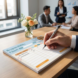 Business Responsibility Chores Chart Logo Checklis Notitieblok