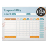 Business Responsibility Chores Chart Logo Checklis Notitieblok (Voorkant)