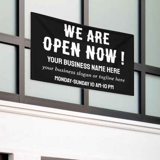 Business Restaurant Winkel We zijn nu open Spandoek (Buitenkant Gebouw)