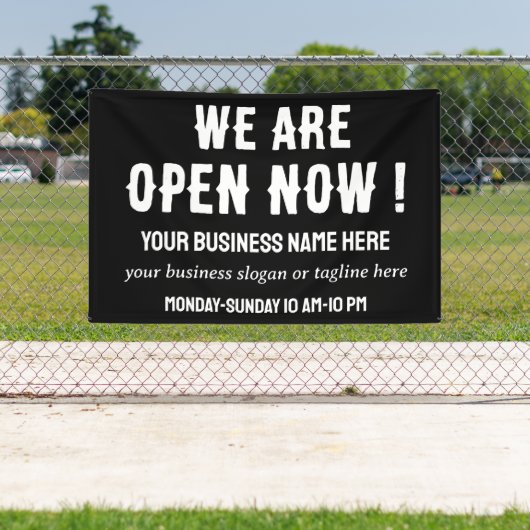Business Restaurant Winkel We zijn nu open Spandoek (Insitu)