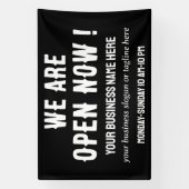 Business Restaurant Winkel We zijn nu open Spandoek (Verticaal)