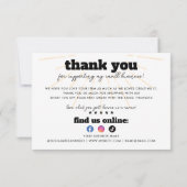 Business Retro 70s Rainbow Sun Verhelderde mijn da Bedankkaart (Achterkant)