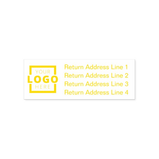 Business Return Address Gepersonaliseerd Logo Zelfinktende Stempel (Design)