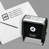 Business Return Address Gepersonaliseerd Logo Zelfinktende Stempel
