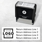 Business Return Address Gepersonaliseerd Logo Zelfinktende Stempel