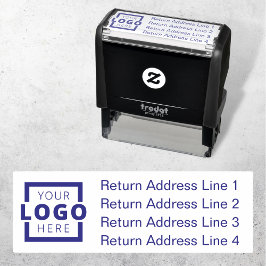 Business Return Address Gepersonaliseerd Logo Zelfinktende Stempel