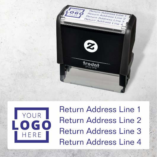 Business Return Address Gepersonaliseerd Logo Zelfinktende Stempel